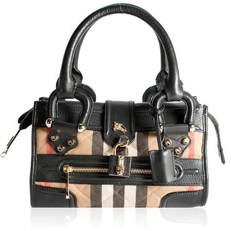 burberry quilted house check mini manor satchel handbag|Burberry Quilted House Check Mini Manor Satchel Handbag.